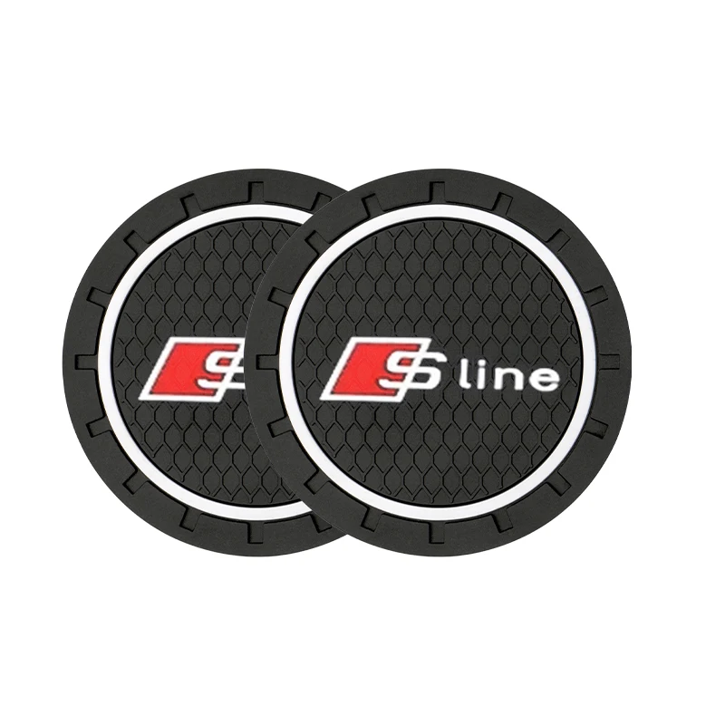 

2 шт. автомобильный нескользящий коврик для стакана для воды, аксессуары для Audi Sline A4 TT A6 A3 A8 Q3 Q5 Q7 Q8, автомобильные аксессуары