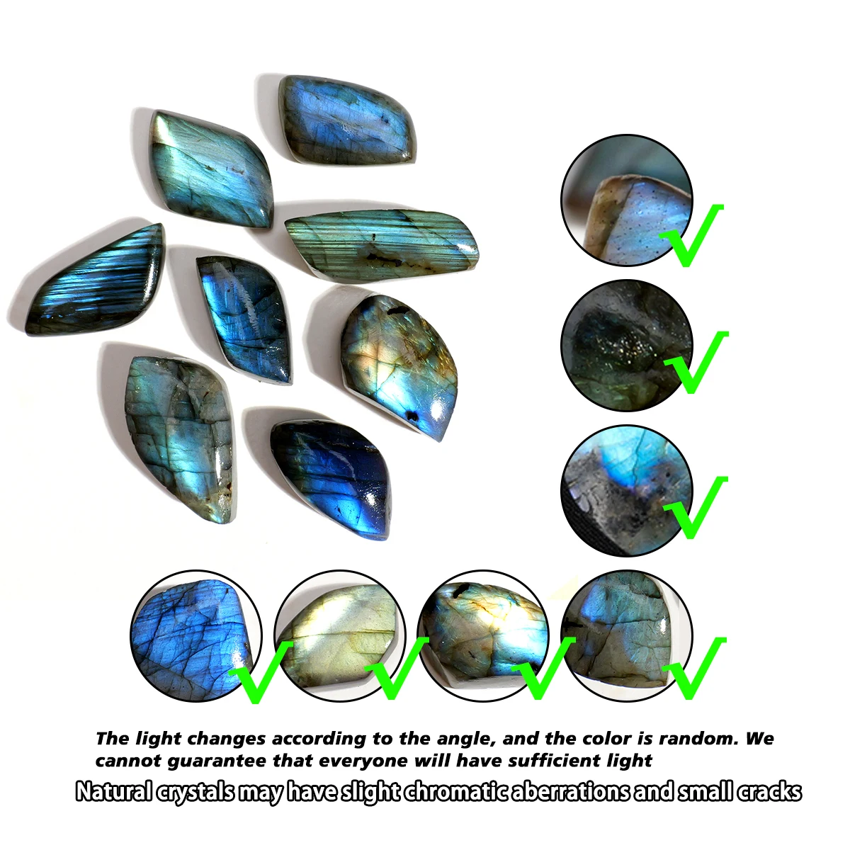 

Лабрадорит Runyangshi, голубой, камень, для дома