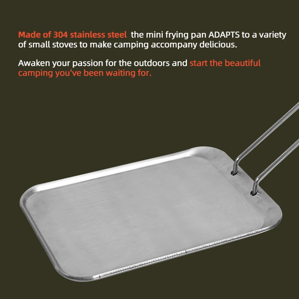 

High Quality Griddle Frying Pan 18x12.5cm Can Be Flat Cooking Equipment Frying Pan Grill Outdoor Single-person