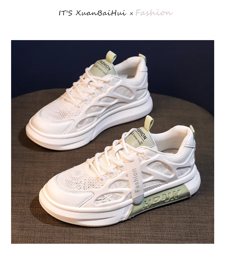 Mesh Small White Shoes Women's Shoes 2022 Summer New All-match Cutout Breathable Mesh Sneakers Thin Net Shoes Women's Fashion