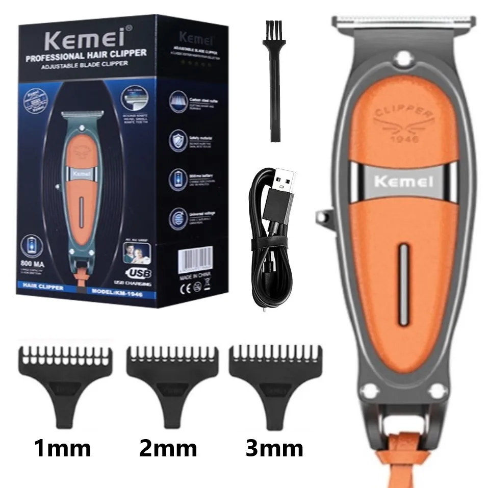 

Оригинальный мощный металлический триммер для волос для мужчин, электрический триммер для бороды, перезаряжаемая машинка для стрижки волос