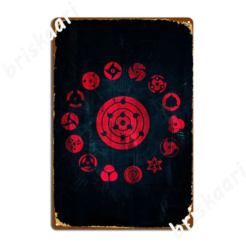 

Металлический знак мангаки Шаринган на заказ, декор для кухни, кинотеатра, гаража, жестяные плакаты