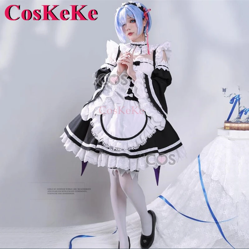 CosKeKe Rem Косплей Re:Life In A Different World From Zero Костюм Manor Edition Платье горничной Активная