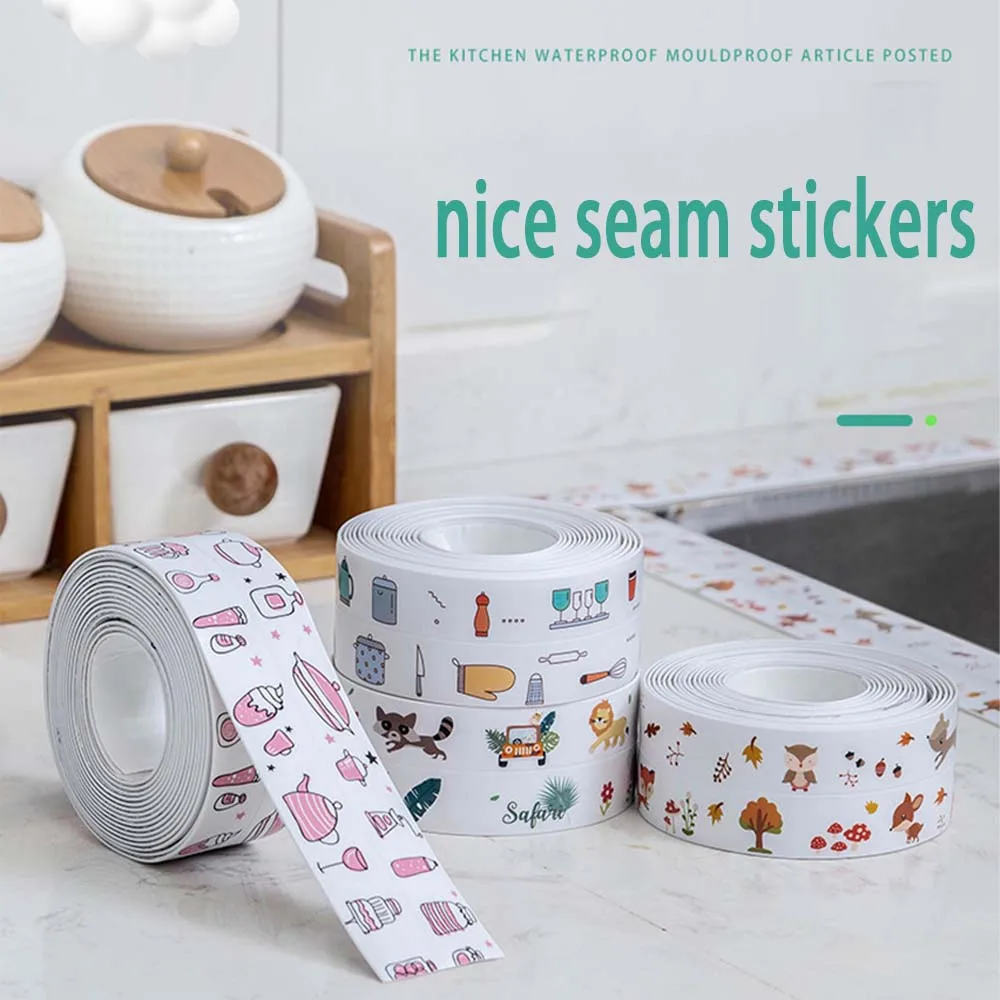 

Kitchen Washbasin Sink Waterproof Anti-mildew Paste Water Strip Stove Edge Sealing Tape Self-adhesive Beauty Seam Corner Sticker