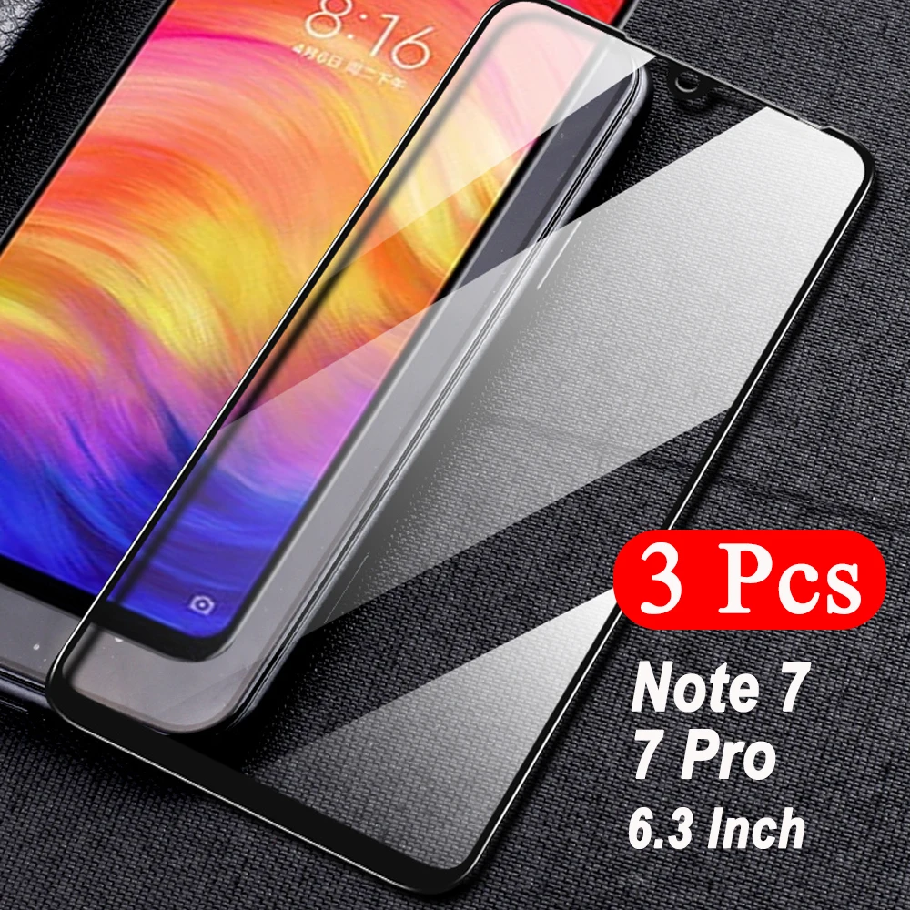 3 шт. Защитное стекло для Xiaomi Redmi Note 7 / Pro 6 дюйма |