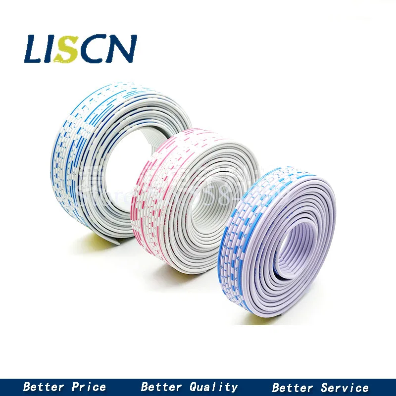 

2 meters parallel 2468 red, white, blue and white cable 6/7/8/9/10/12P 26/24AWG pure copper tinned wire