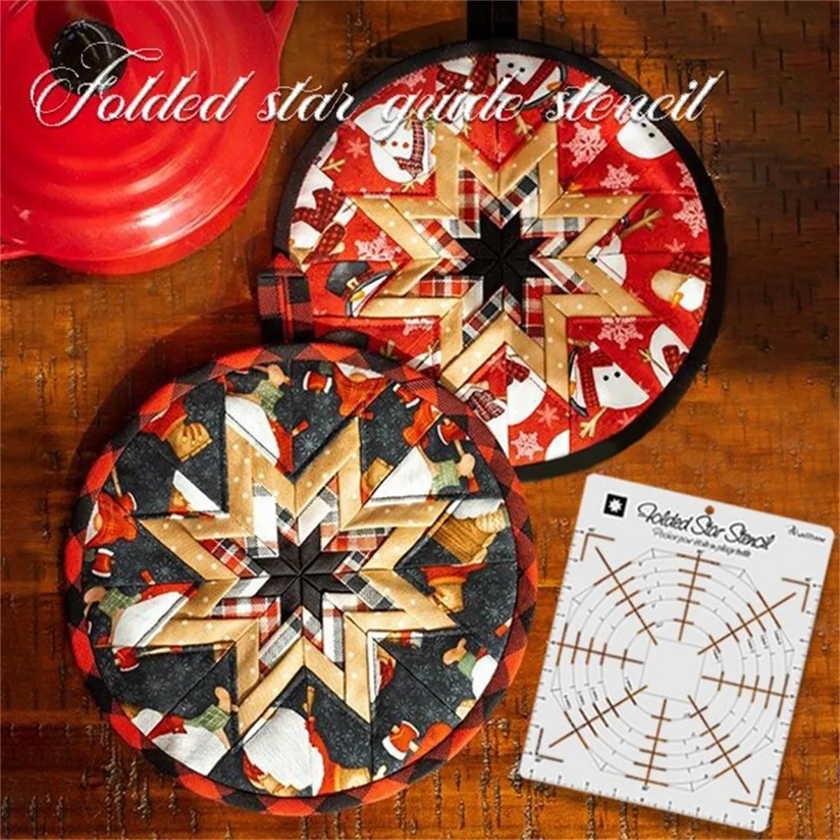 Линейка для шитья складная звезда трафарет многофункциональная чаша шаблон