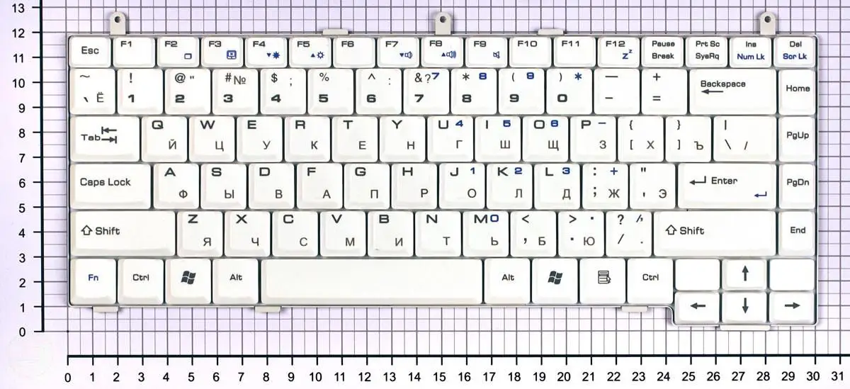 Клавиатура для MSI MP-03086U4-3593 белая | Компьютеры и офис