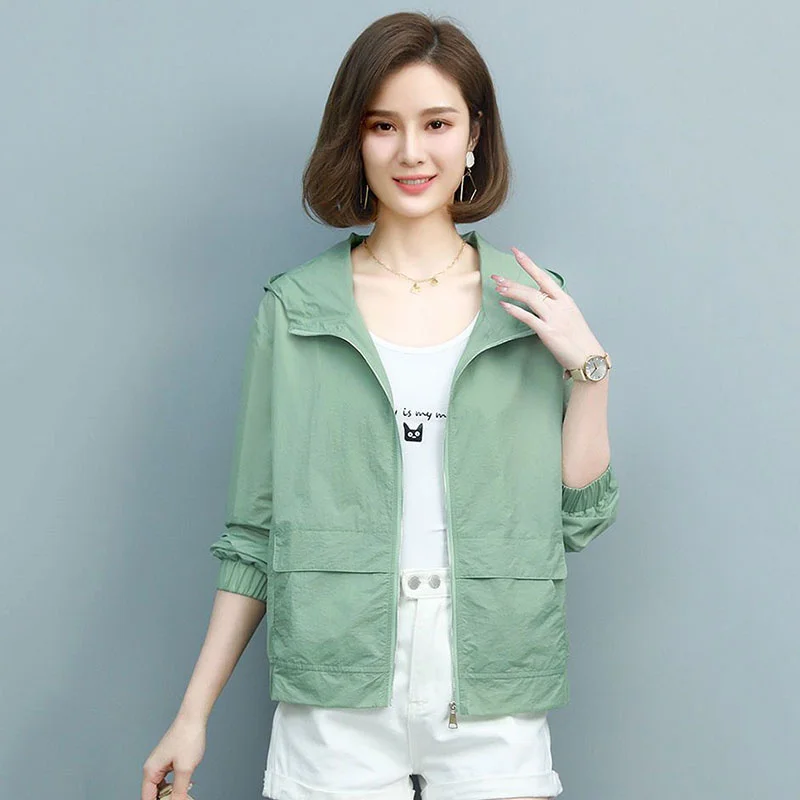 Солнцезащитная одежда женское тонкое дышащее короткое пальто женская куртка