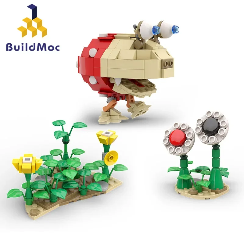BuildMOC Pikmineds Spottys Bulborb S.S. Shepherd Building Block Kit Space Rocket Captain Olimars Дельфин Warships Кирпичная