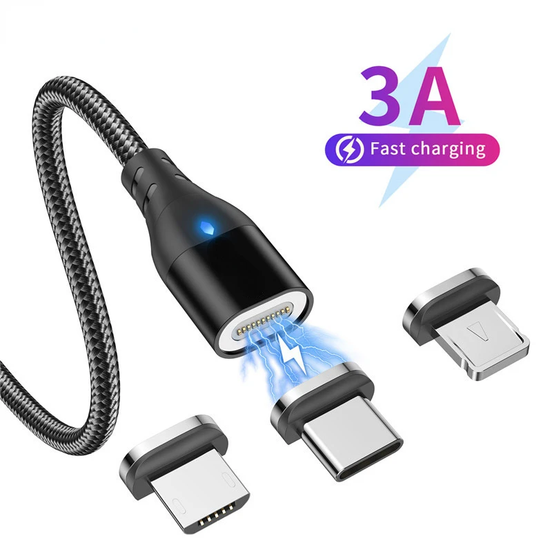 

2022 тренд для iphone 12, Магнитный провод для зарядки и передачи данных, адаптер для телефона, шнур, зарядный кабель, кабель USB Micro Type C, кабель для б...