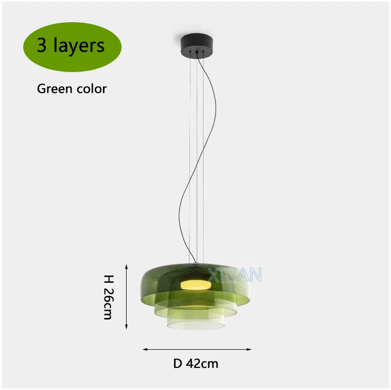

Подвесные светильники XIUAN стеклянные теплые 18Вт