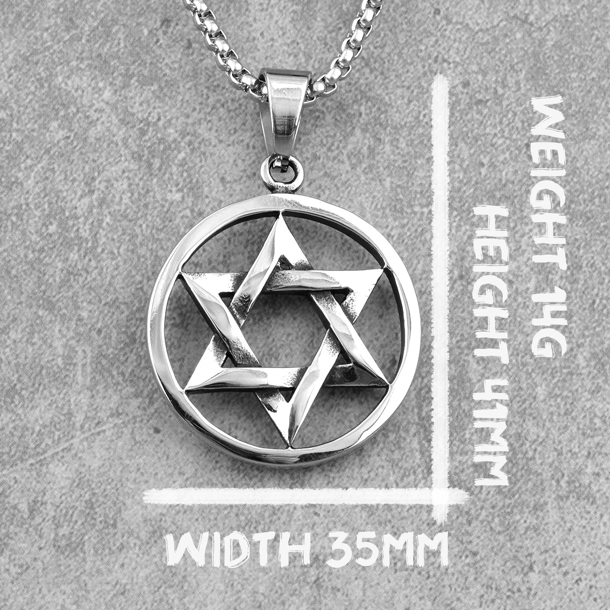 Hexagram Star Islam мужские ожерелья подвески из нержавеющей стали простые цепочки для