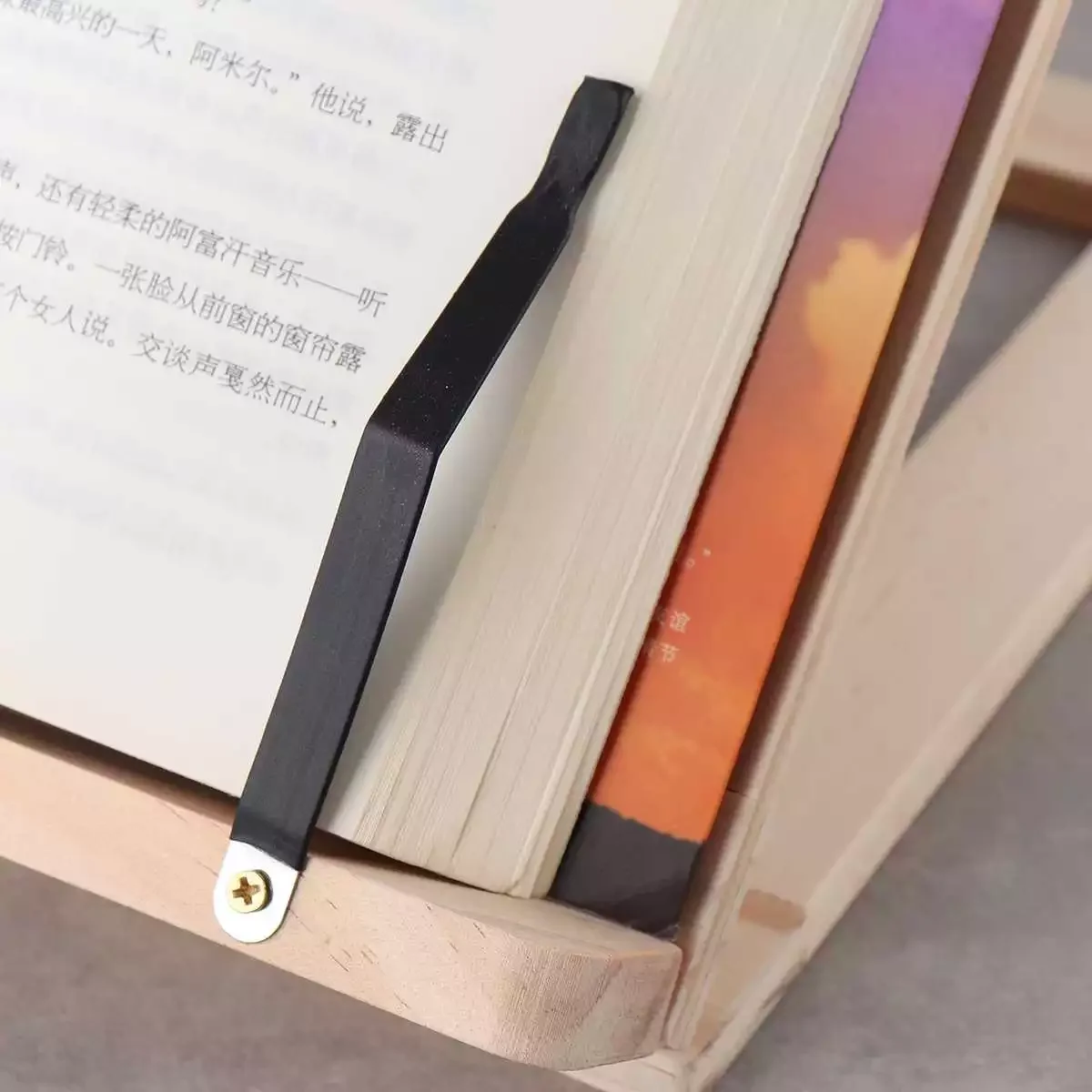 

High speed transport Foldable Wood Bookends Stand Cookbook Holder Reading Rack Wooden Reading Book Support Stand Holders Tablet