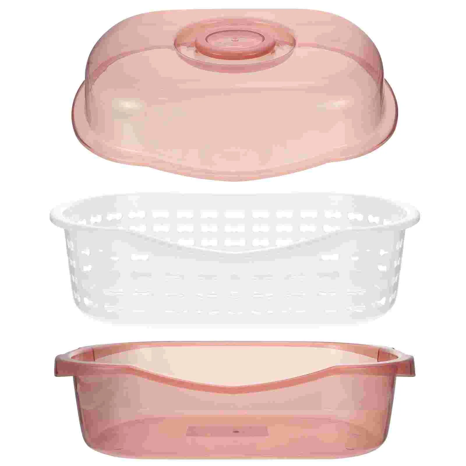 

Drain Basket Food Containers Lids Kitchen Colander Baby Bottle Drying Box Sink Basin Plastic Gadget Newborn Double-Layer