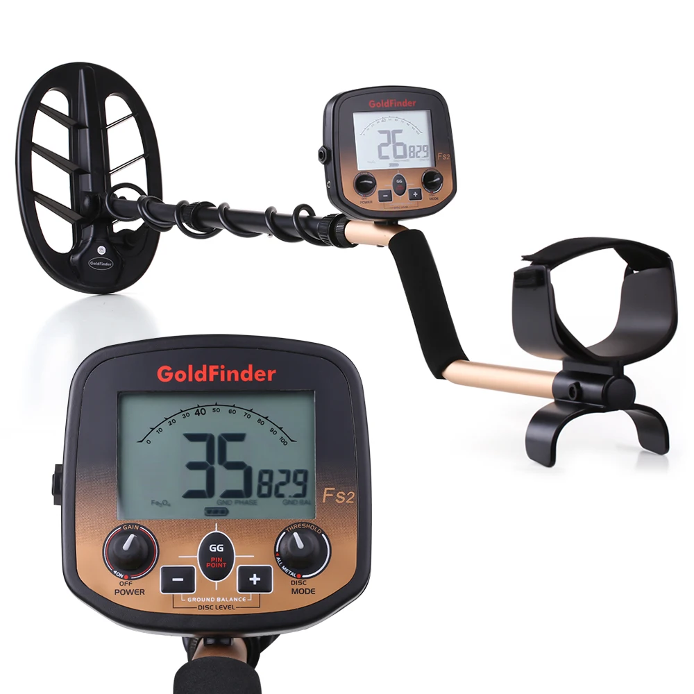 

FS2 Plus Metal Detector Underground Gold Nuggets Super Sensitive Treasure Hunter Finder Backlight Screen with 11‘’ and 5“ Coil