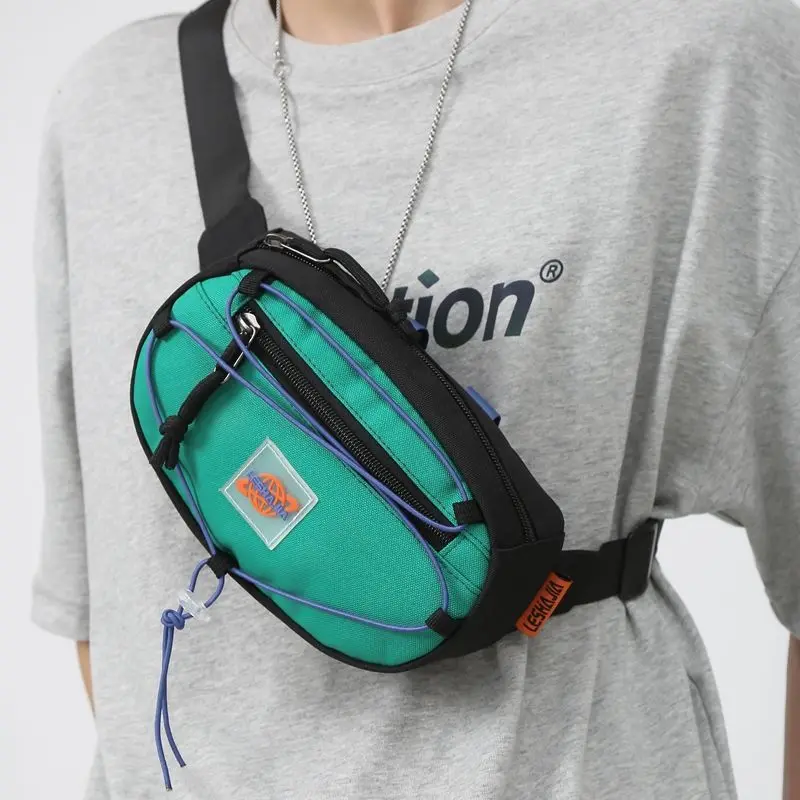 Mens Sports Chest Bag Summer Crossbody Shoulder Bag Canvas Small Shoulder Bag