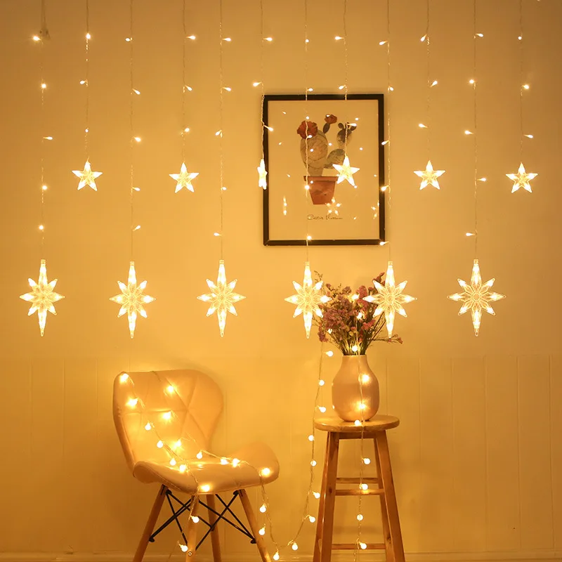 

Fairy Christmas LED String Lights Curtains Lamp Garland Garden Outdoor Indoor Decor Decorations for Home Luces De Navidad 220V