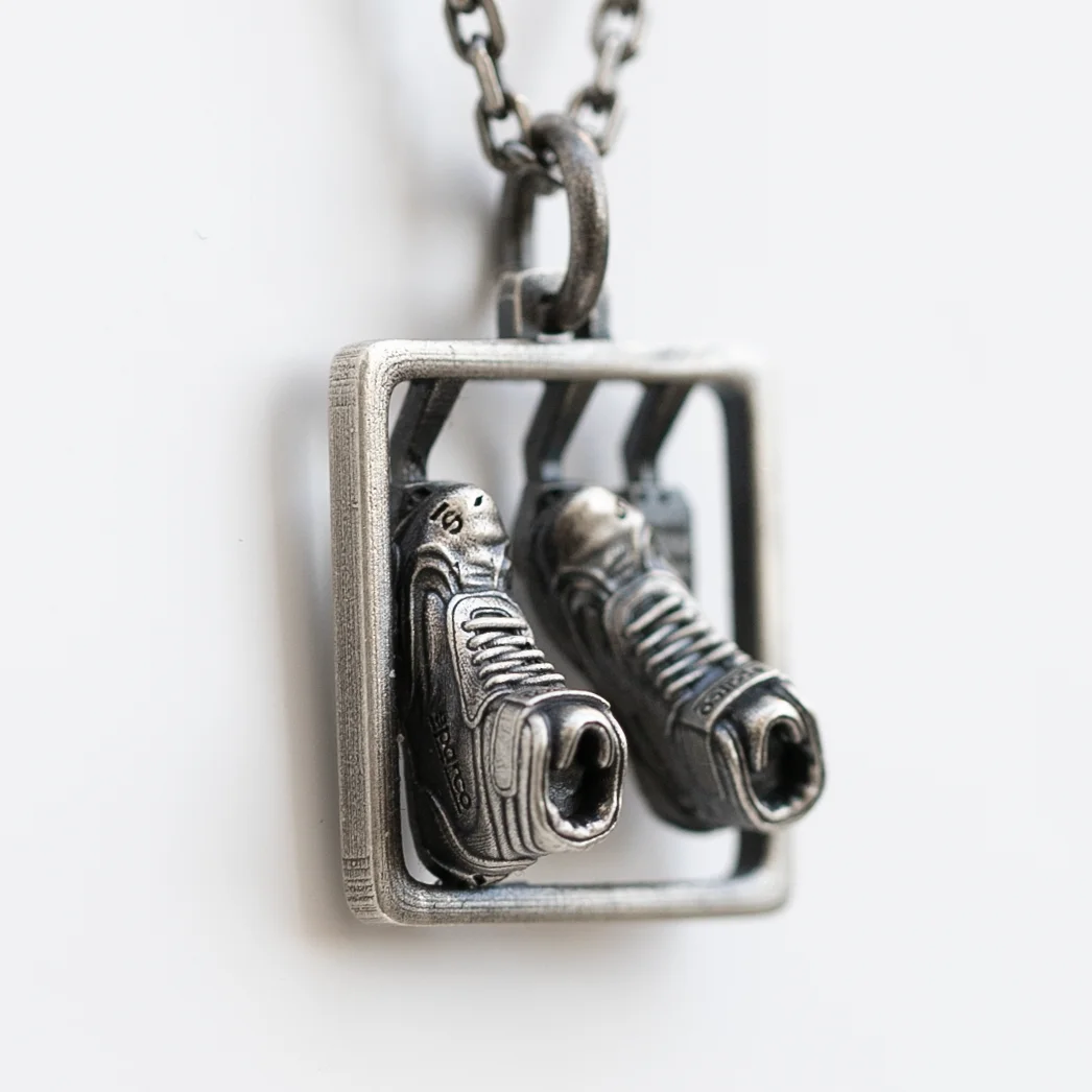 

Original Manual Block Sterling Silver Pendant Necklace for Boyfriend Men Necklace Pendant Stainless Steel Necklace