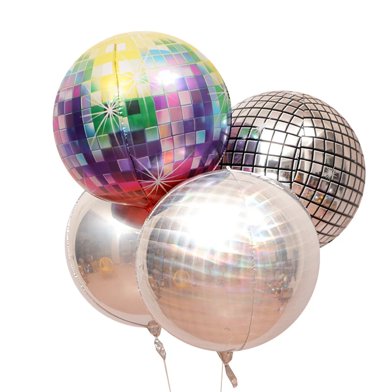 

3/5 шт. гигантский металлический шар для дискотеки 4D, 22 дюйма, воздушный шар в стиле ретро 80-90-х годов, украшение для вечеринки в честь будущей ...