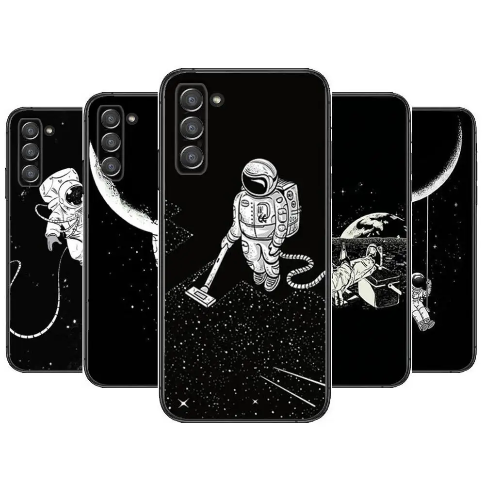 

Starry Astronaut Moon Phone cover hull For SamSung Galaxy s6 s7 S8 S9 S10E S20 S21 S5 S30 Plus S20 fe 5G Lite Ultra Edge