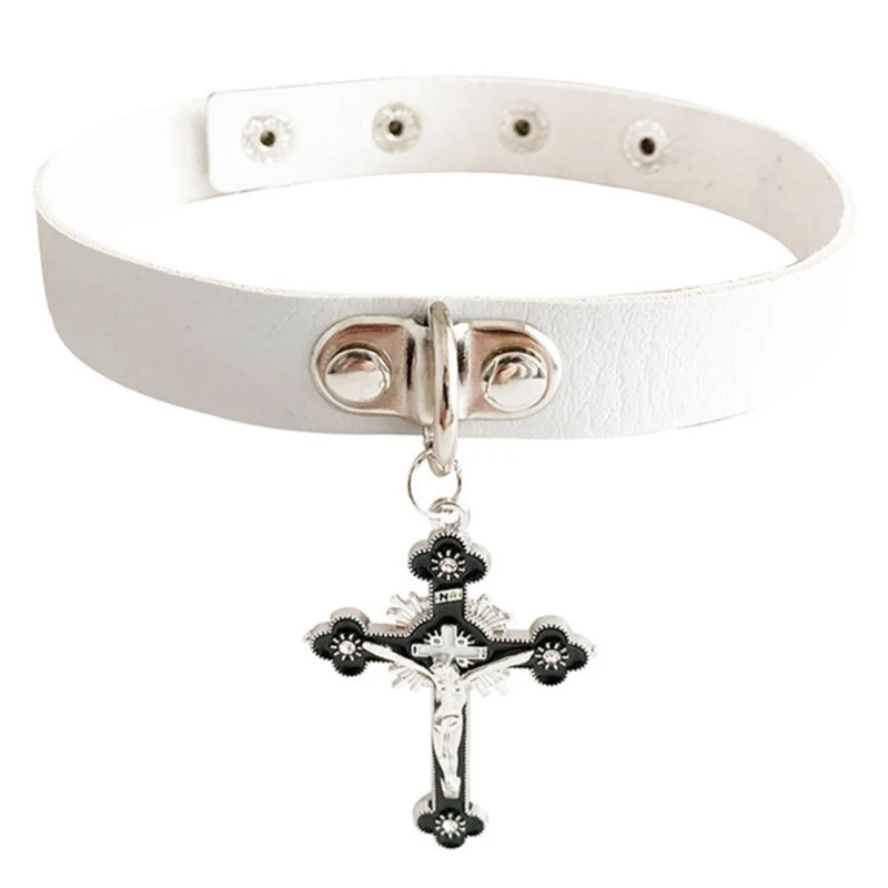 

Black Leathers Choker Punk Gothic Choker Necklace Choker Adjustable PU Choker Collar for Women Girls