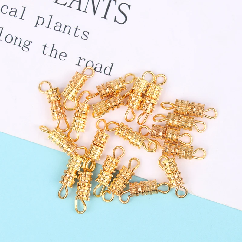 

20pcs Cylinder Fasteners Buckles Closed Beading End Clasp Screw Clasps DIY Bracelet Necklace Connectors Jewelry Making New