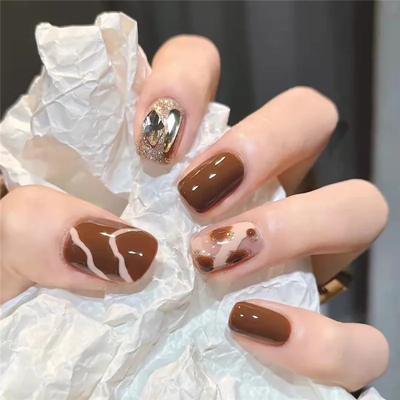 

24pcs Nail Stickers Full Cover Wearable nail Sticker Decorations DIY Manicure Nail Art Designs Manicure Decoration