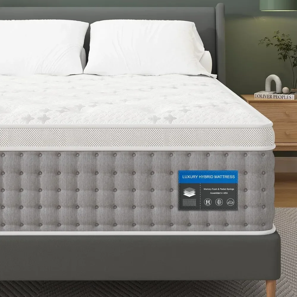 Matelas King Гибридный для двухдюймовых 6 диванов класса люкс мусс с памятью формы и