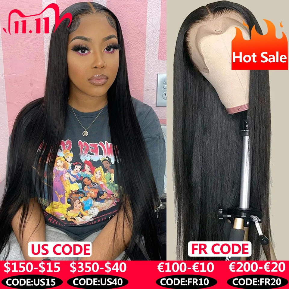 

30 Inch Straight Lace Front Wig 13x4 HD Transparent Human Hair Lace Frontal Wigs Brazilian Straight Human Hair Wigs For Women