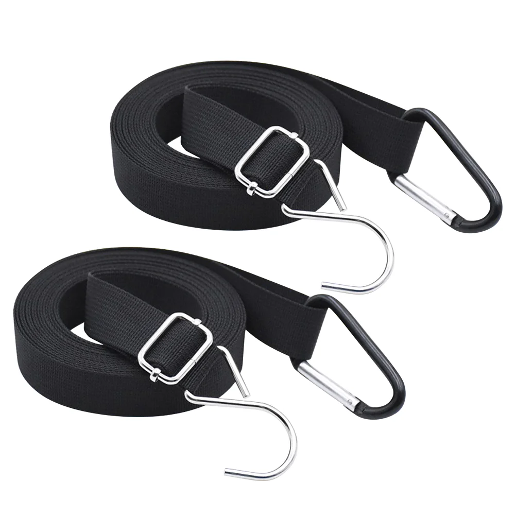 

2 Pcs Car Cover Straps Wind Protector Adjustable Rope Protect Cover For Van (Black)