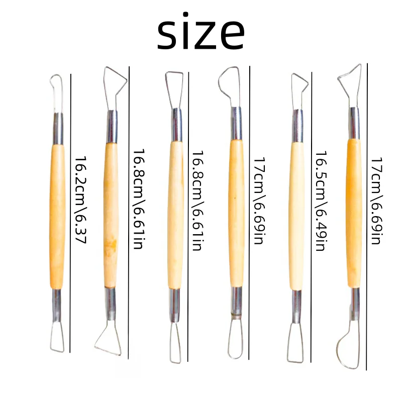 Инструменты для отделки и рисования глины 6 предметов набор ручной полимерной