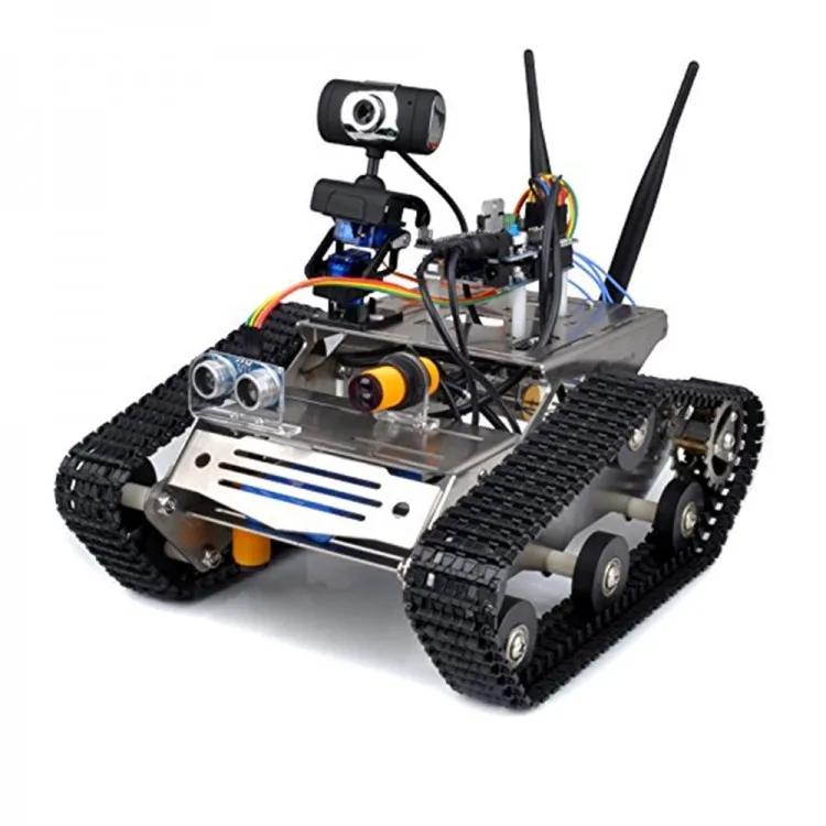 

Unfinished DIY RC Intelligent Wireless Camera Wifi Tank Chassis Car Kit with Dual antenna
