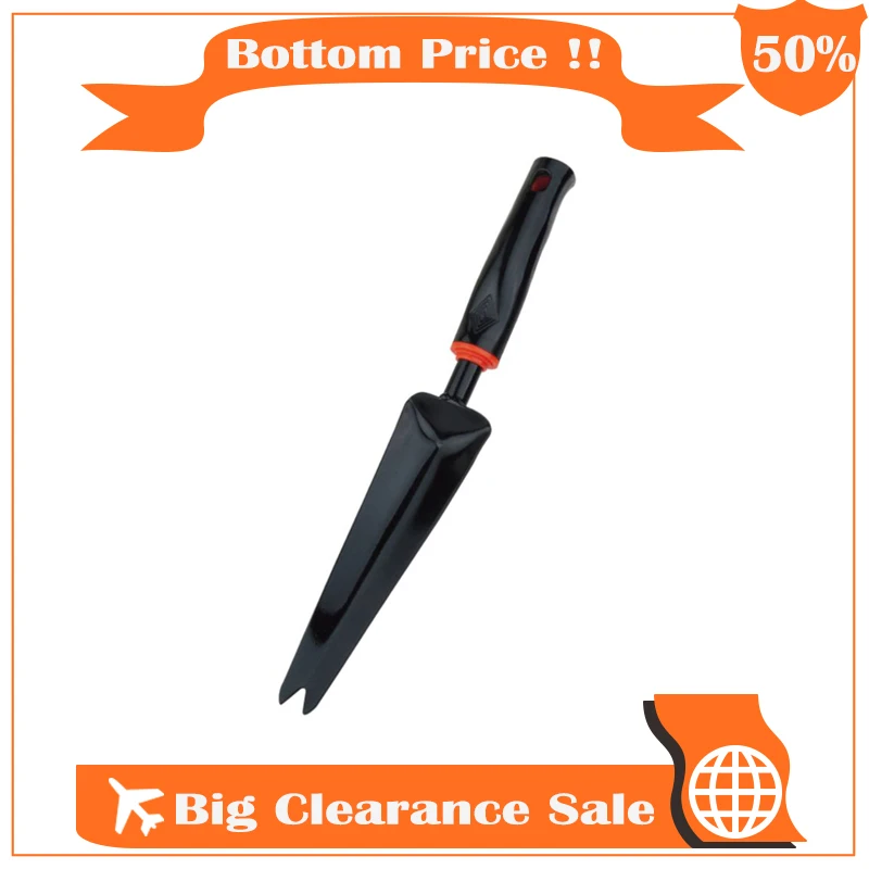 

Portable Double Pointed Garden Weeder Shovel Spade Multipurpose Tough Carbon Steel Plastic Handle Digging Trowel Bonsai