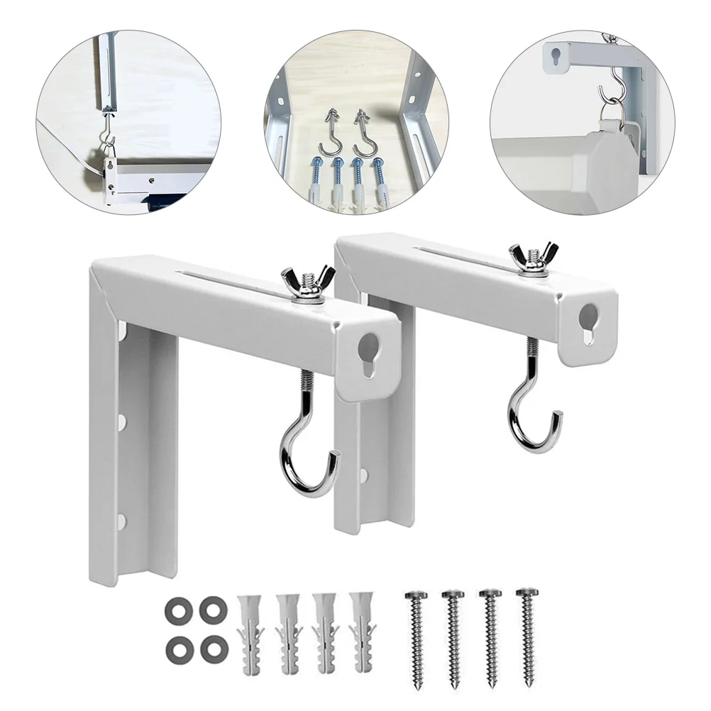 

2 Pcs Wall Projector Mount Drop Ceiling Mounts Holographic Rear Projection Screen Adjustable Stand Hardware