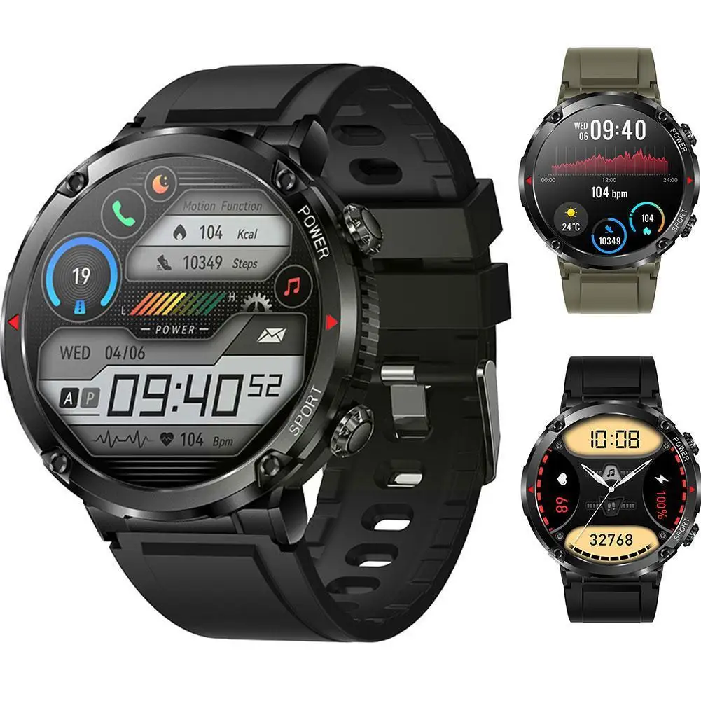 

Смарт-часы T30 мужские, Bluetooth, IPS экран, 600 мАч