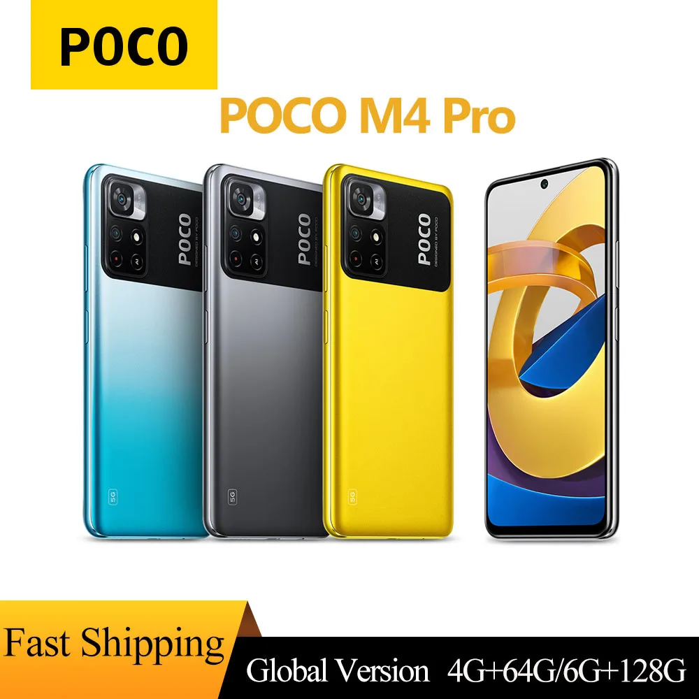 Global Version POCO M4 Pro 5G NFC 4GB 64GB / 6GB 128GB Smartphone MTK Dimensity 810 6.6" 33W Pro 50MP 5000mAh