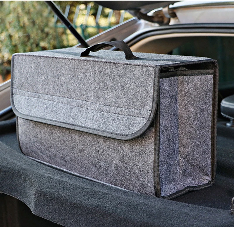 

Organizer Trunk Car Storage Foldable Felt Cloth Storage Box Case Auto Interior Stowing Tidying Container Bags Portable
