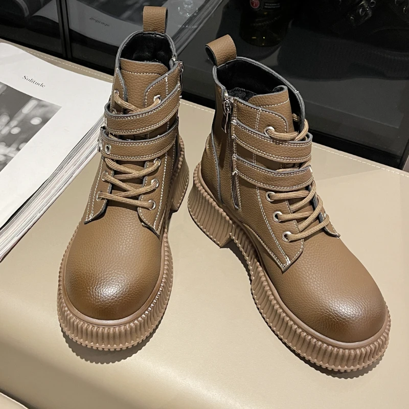 

Зимние женские ботильоны, дизайнерские резиновые ботинки, обувь для ботинок, теплые хлопковые ботильоны, зимние ботинки с двойной молнией для женщин