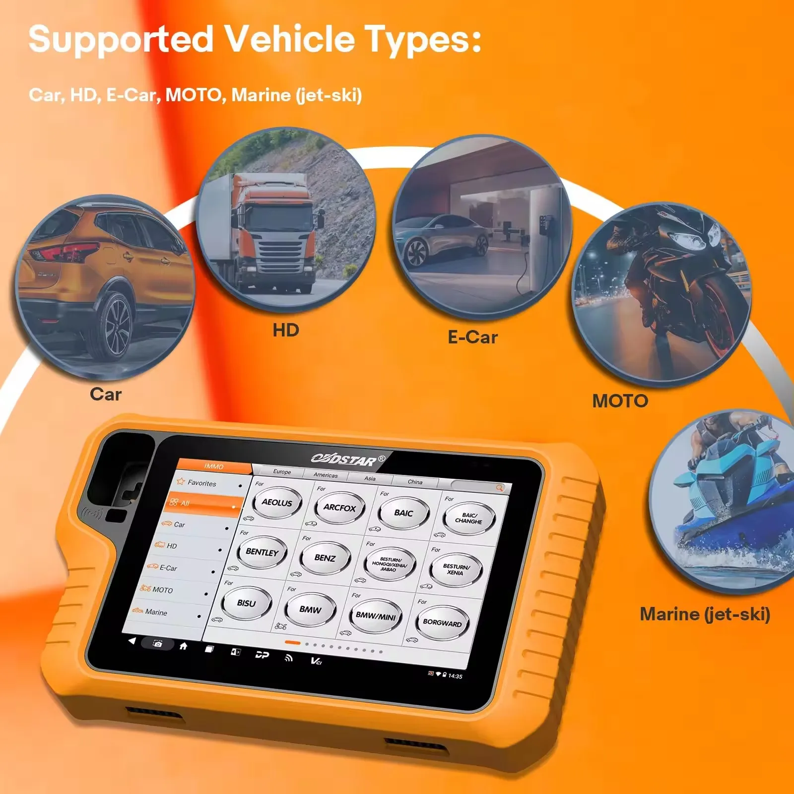 Программатор ключей OBDSTAR X300 Classic G3 с SIM-ключами и комплектами мотоциклов полные