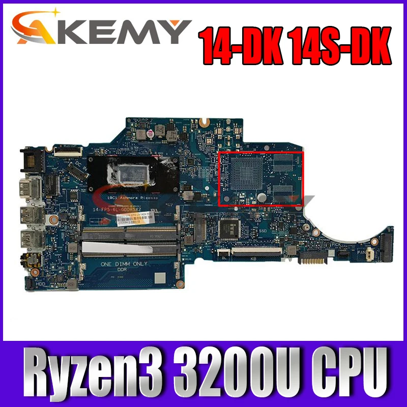 

For hp 14-DK motherboard 14S-DK mainboard 6050A3068501-MB-A01 L51928-601 Ryzen3 3200U on-board tested ok 100% working