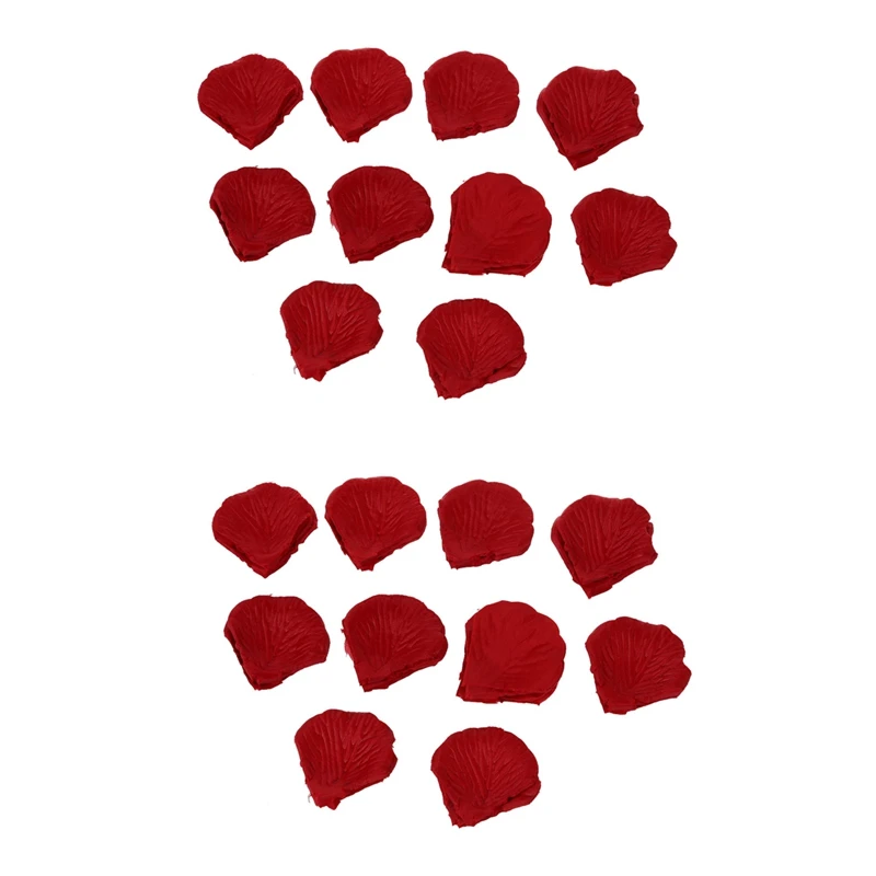 

2000 Pcs Heart Shaped Red Rose Petals,Red