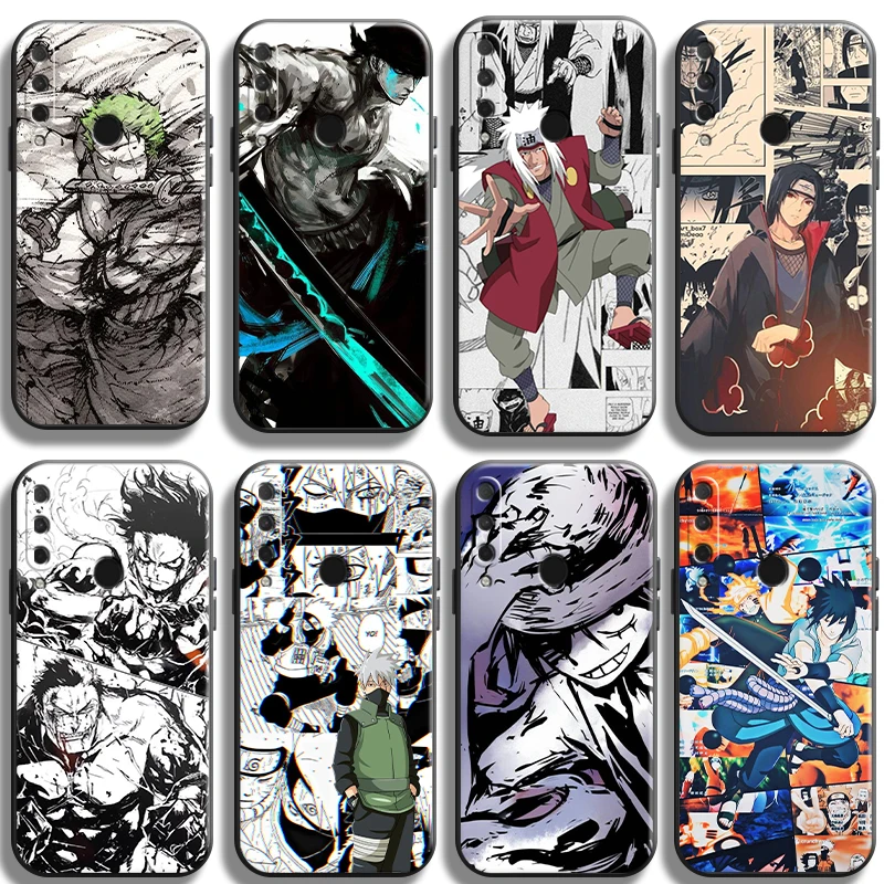 

Чехол для телефона из японского аниме One Piece для HUAWEI P20 P30 P40 Lite Pro Plus P20 Lite 2019 5G Carcasa Funda Black Luxury Ultra