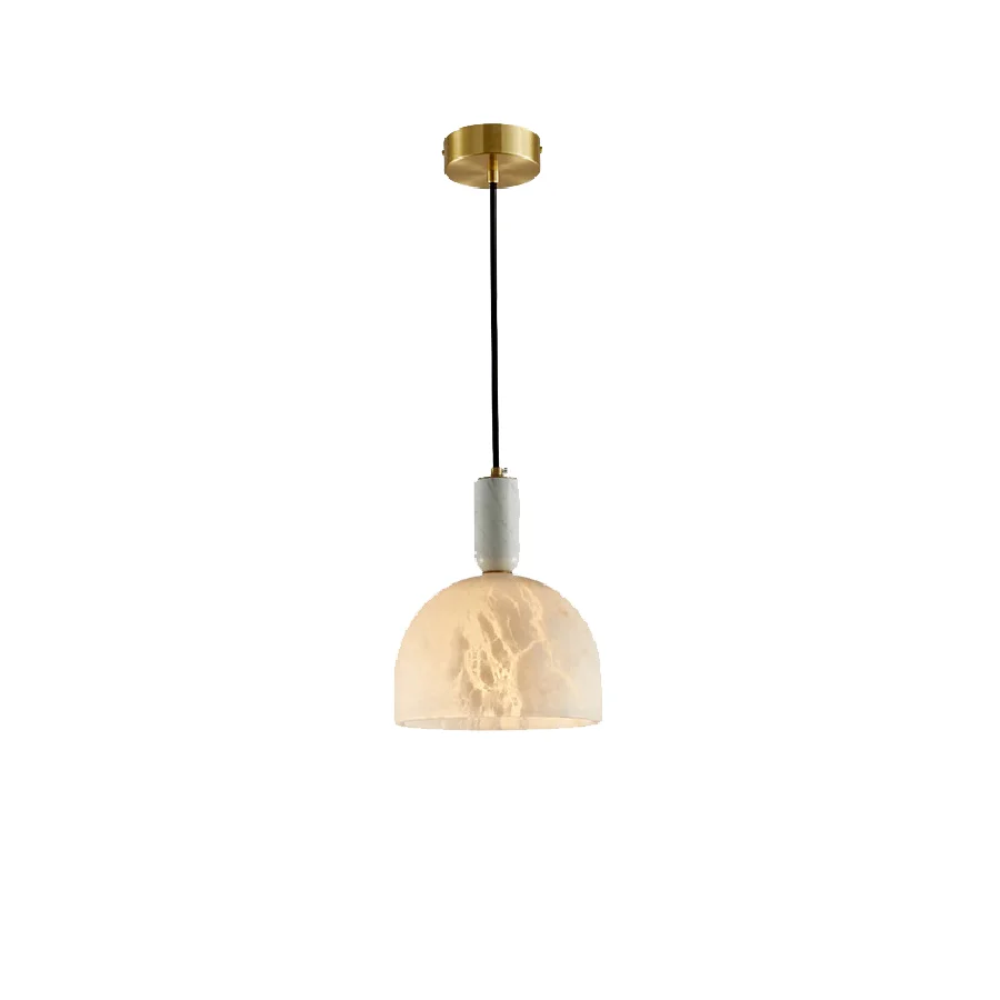 

Modern Minimalist Marble Small Chandelier Led Round White Pendant Light Dimmable Lustres Home Decor Lamps for Restaurant Bedside