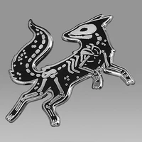 x ray skull of a wolf skeleton enamel brooch pin brooches lapel pins badge denim jacket jewelry accessories fashion gifts