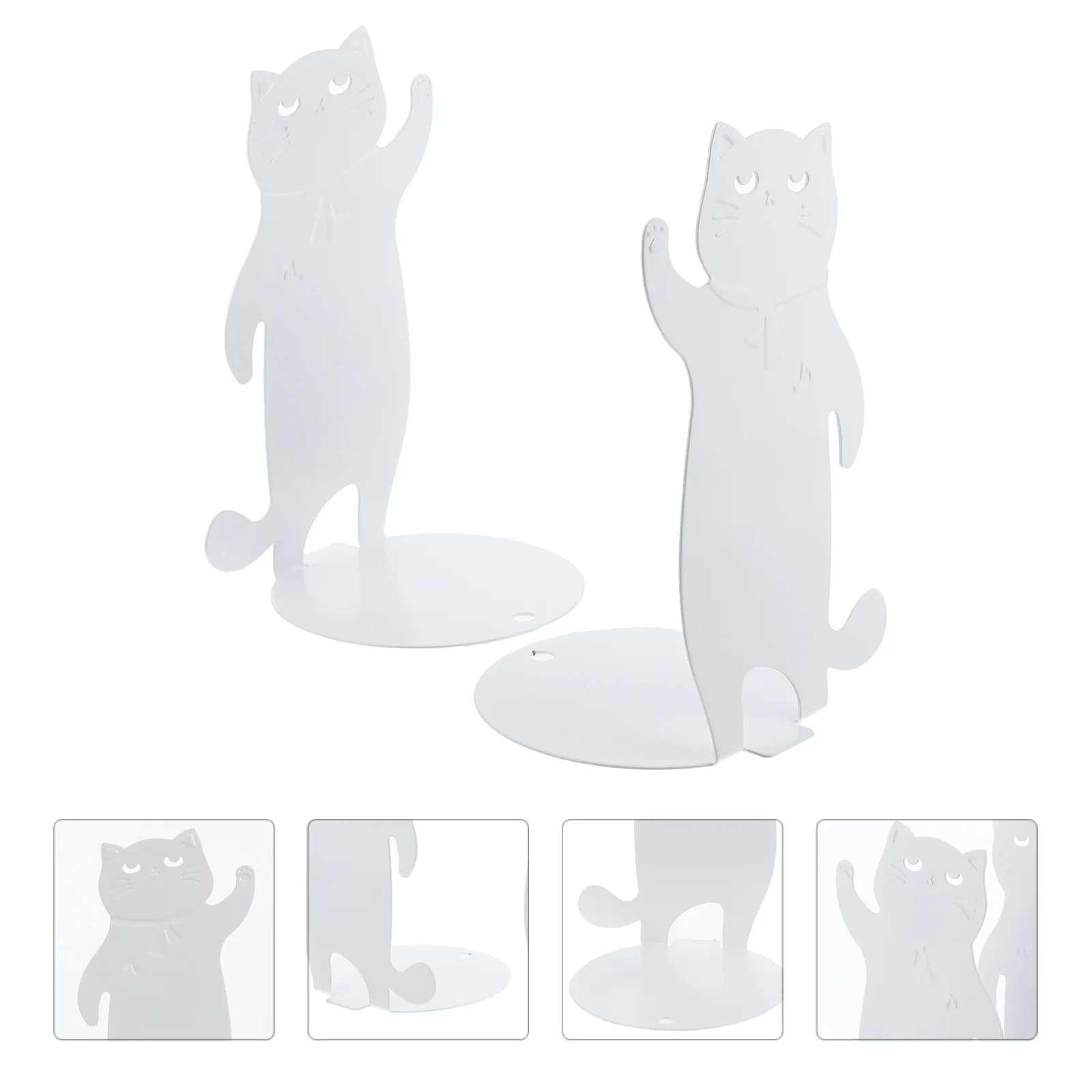 

Cat Shape Bookend Ends Bookends Stopper Design Storage Rack Bookshelf Baffle Simple Stand Shaped Supports Tabletop Shelves