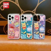 bandai disney cartoon space quicksand phone case for iphone 11 12 13 pro max x xr xs max 7 8 plus se girly kawaii phone case