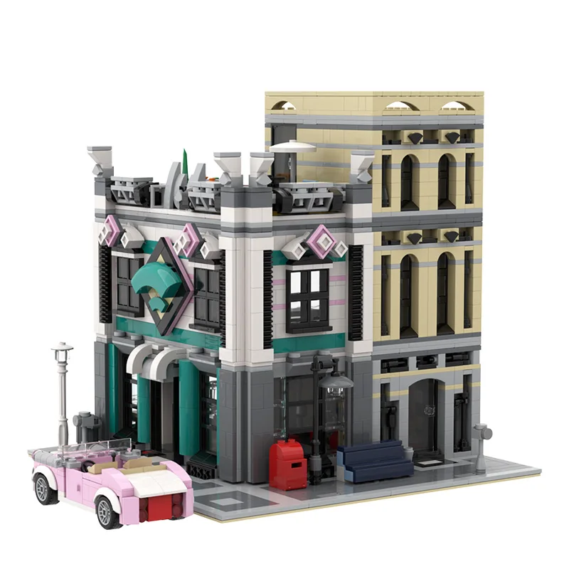 Конструктор MOC Street Scene Интернет-кафе 10260 г. центр кафе альтернативная модель