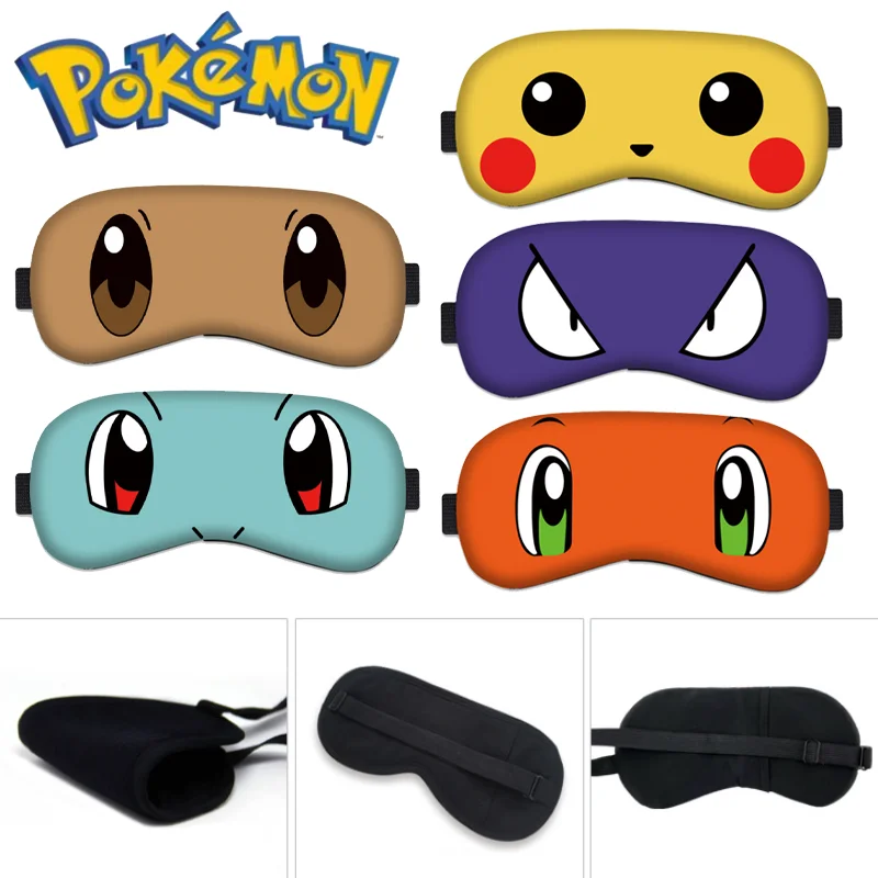 Покемон маска для сна мультяшный Пикачу гэнгар патч глаз путешествий