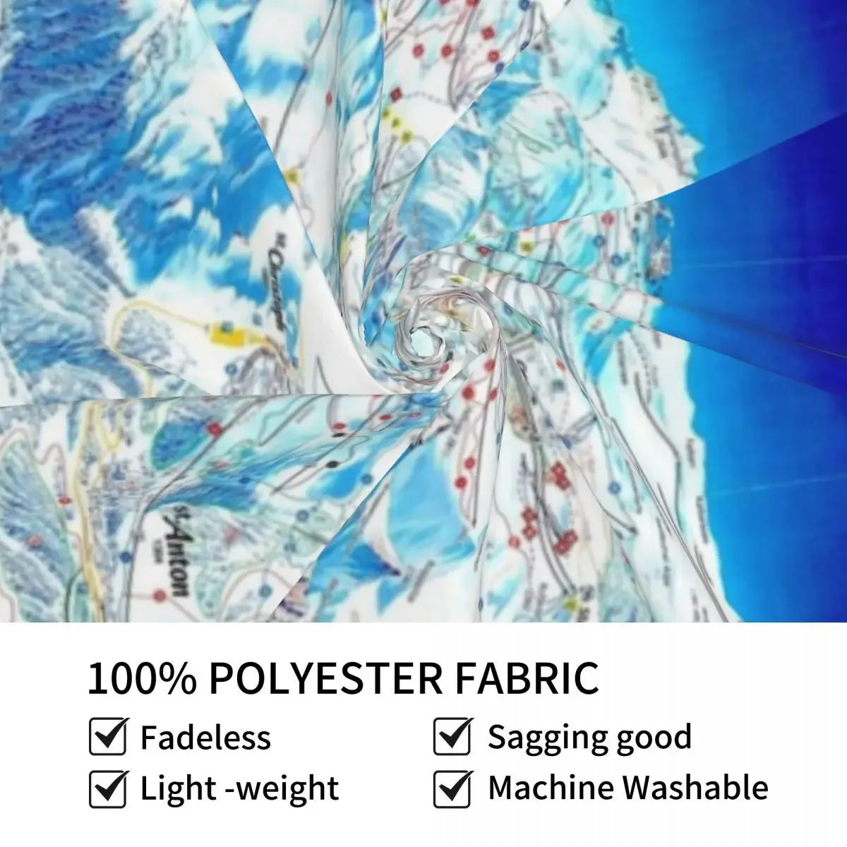 Лыжный Арлберг (с названием тропа) Карта лыжной области (старая) Гобелен